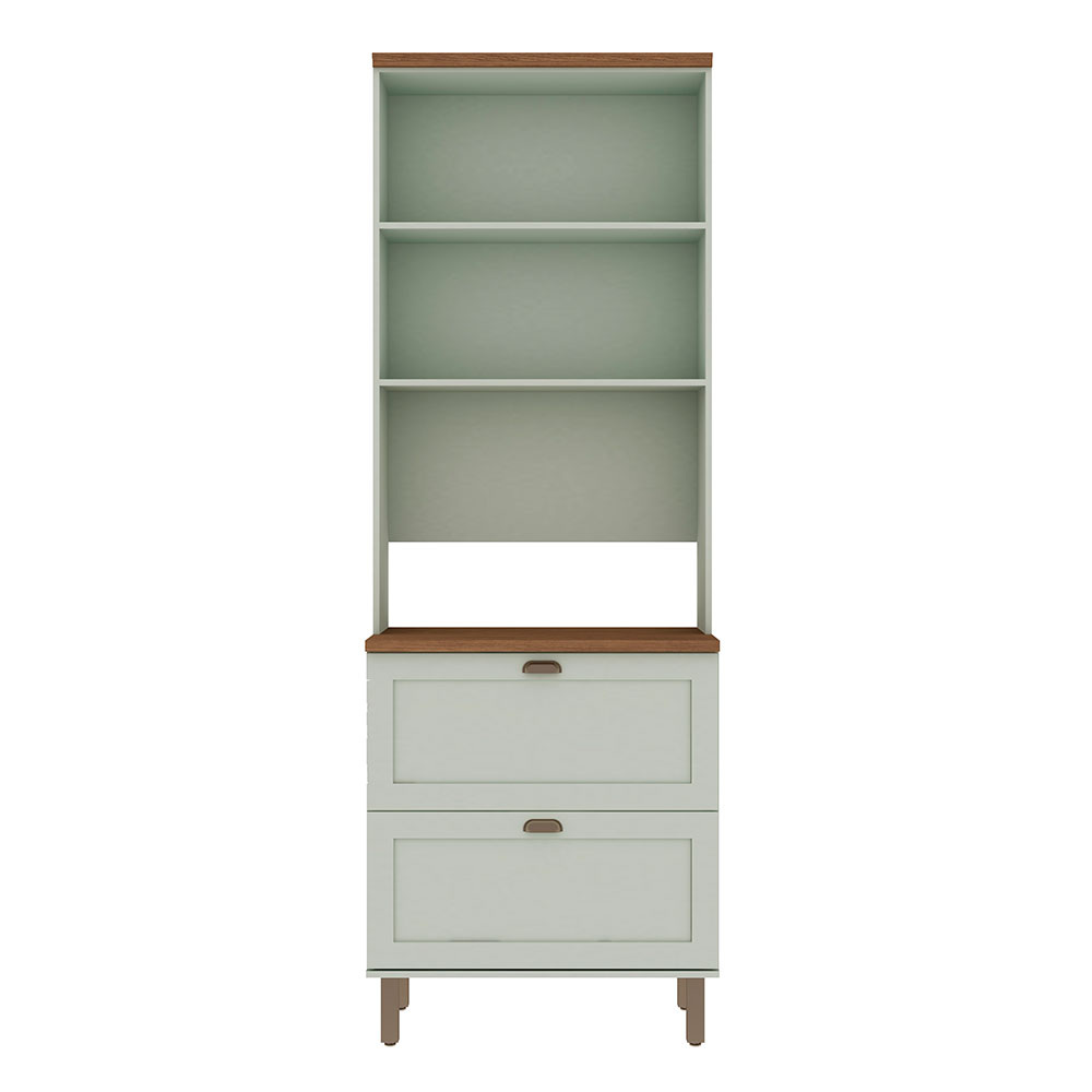Cristaleira para Forno Iluminata com Vidro 4 Portas Verde Mint