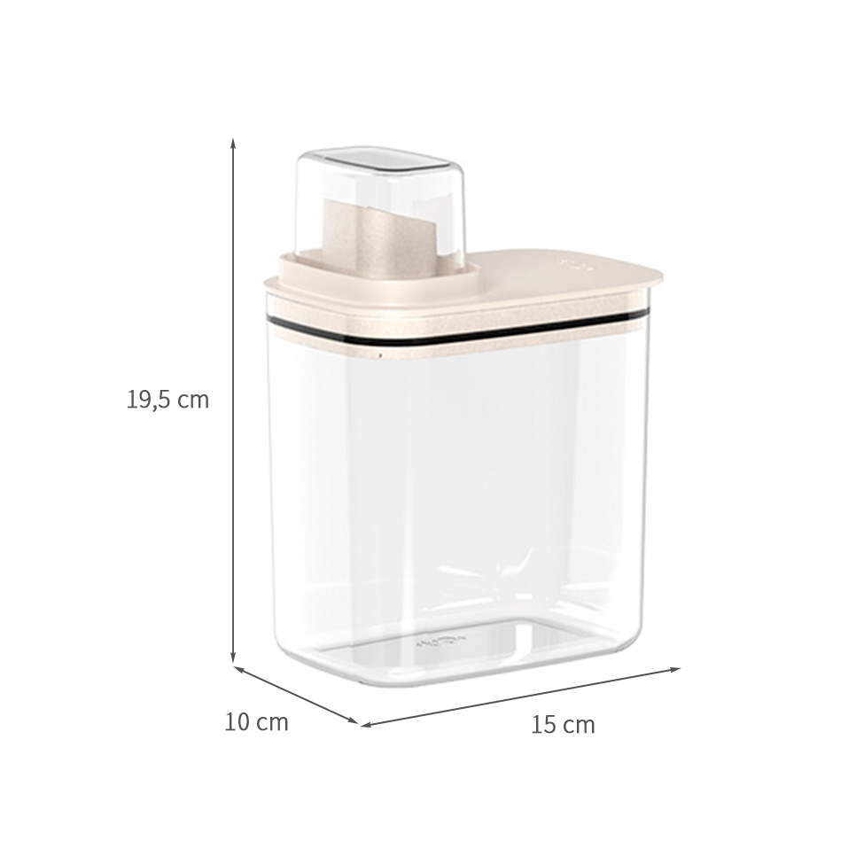 Dispenser Flow Transparente e Bege 1,5 L