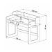 Escrivaninha Flexus 2 GV Hanover e Branca 128 cm