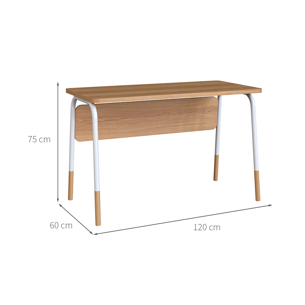 Escrivaninha Flexus Hanover e Branca 120 cm