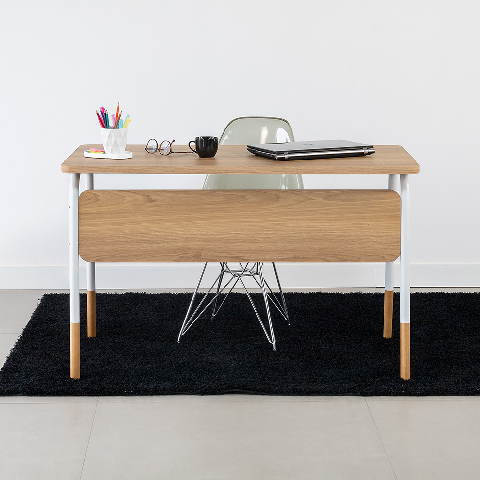 Escrivaninha Flexus Hanover e Branca 120 cm