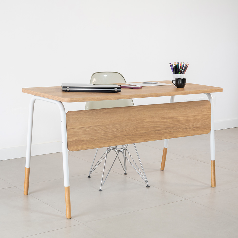 Escrivaninha Flexus Hanover e Branca 136 cm