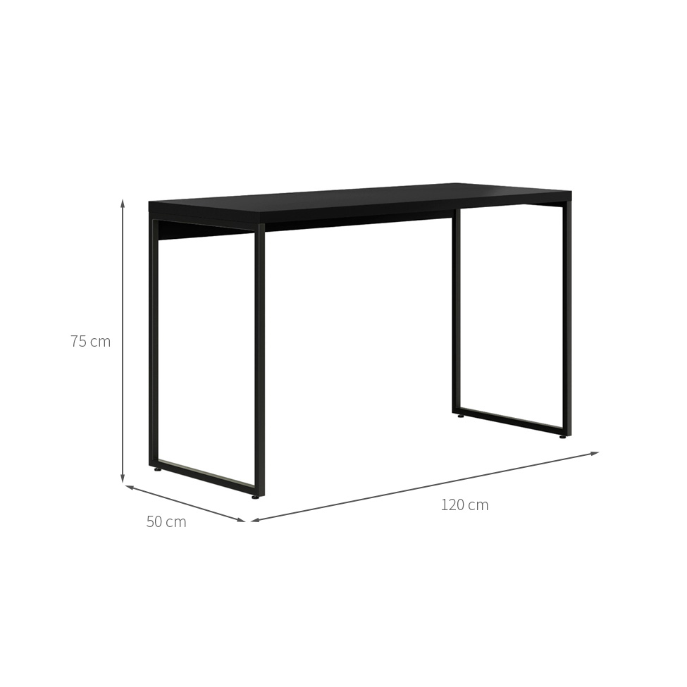 Escrivaninha Madrid Preta 120 cm