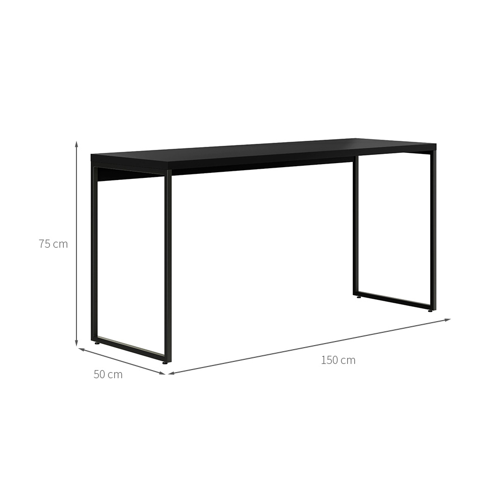 Escrivaninha Madrid Preta 150 cm
