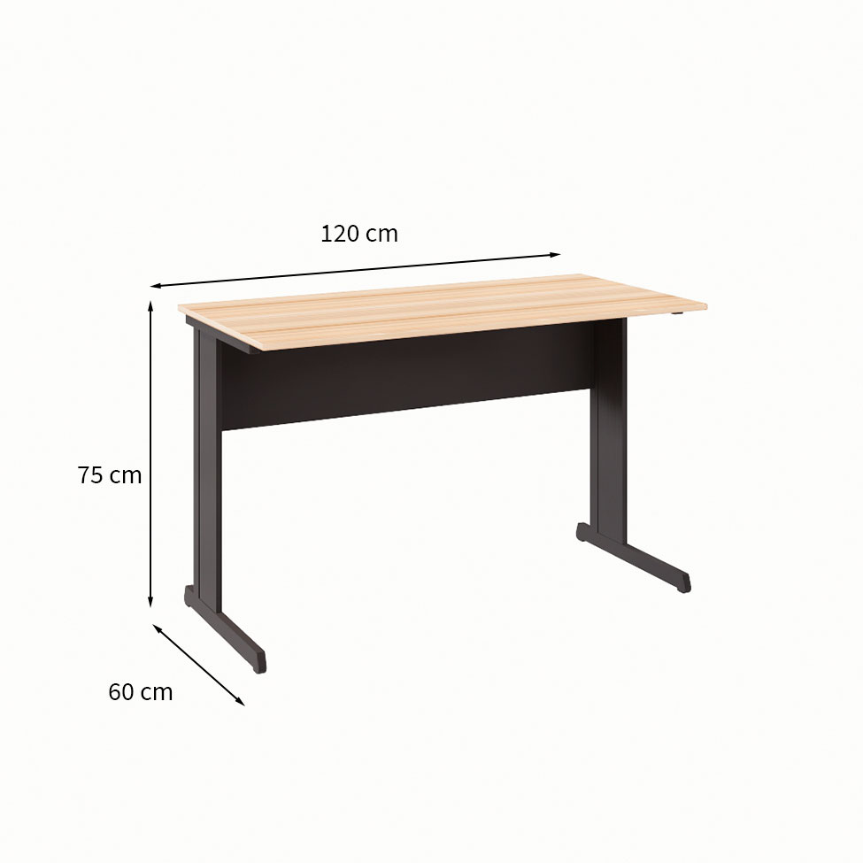 Escrivaninha New City Calvi e Preta 120 cm