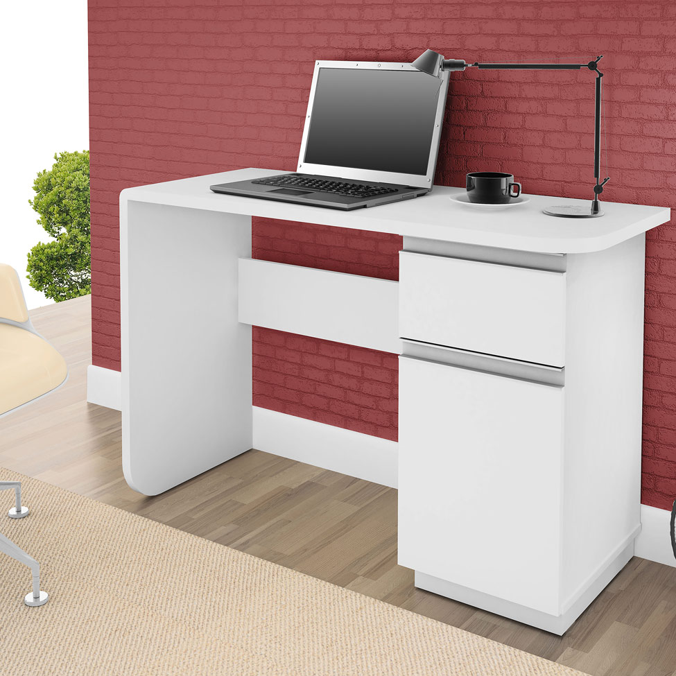Escrivaninha Office Click 1 PT 1 GV Branca