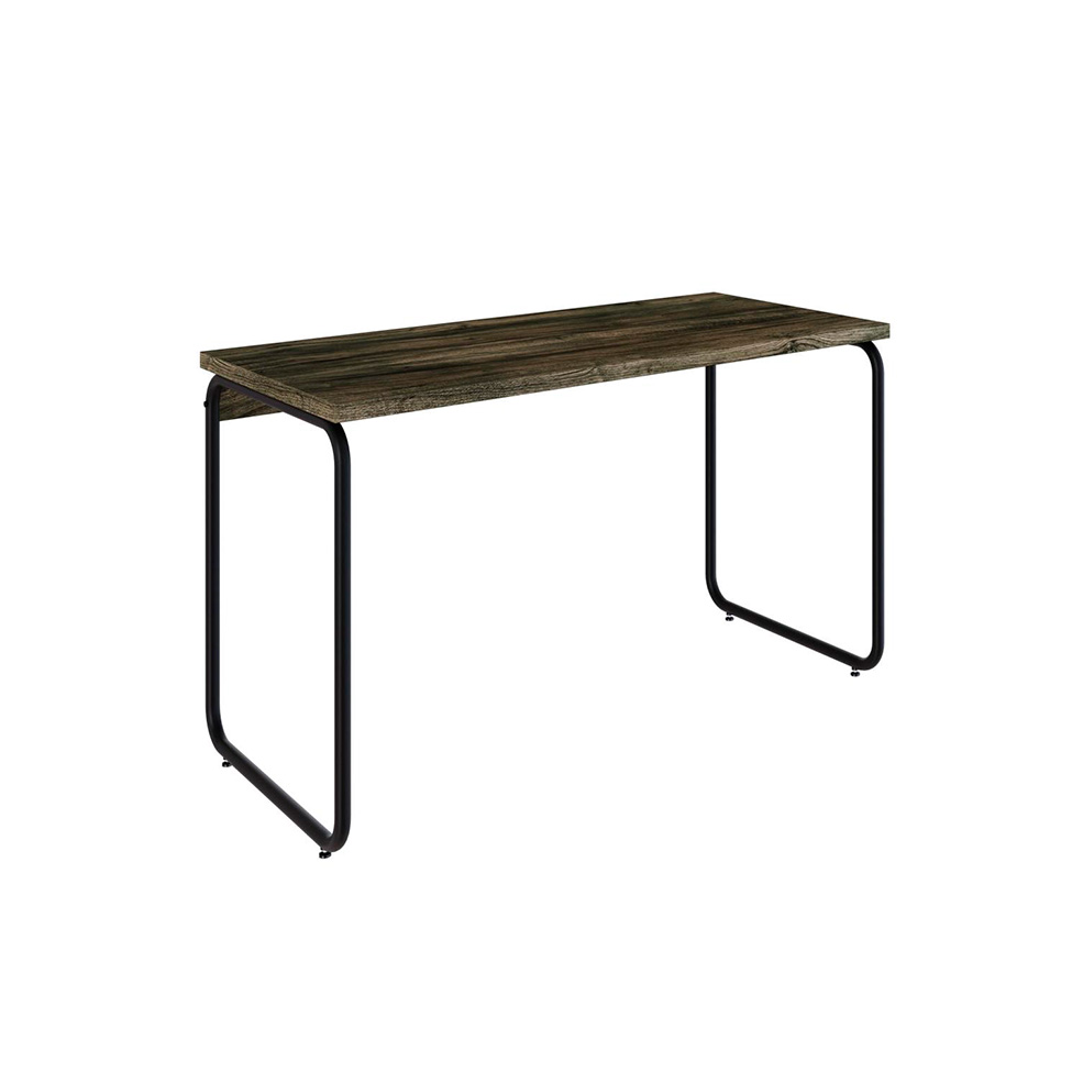 Escrivaninha Round Carvalho Dark e Preta 120 cm