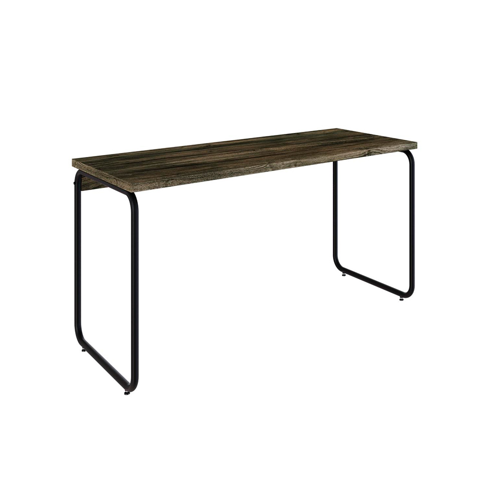 Escrivaninha Round Carvalho Dark e Preta 135 cm
