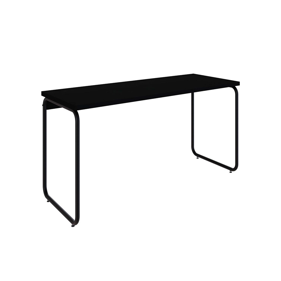 Escrivaninha Round Preta 135 cm