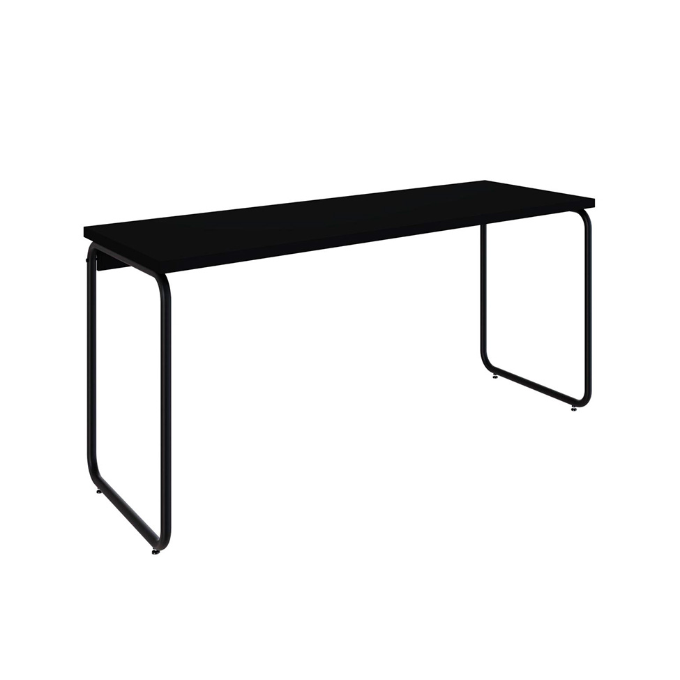 Escrivaninha Round Preta 150 cm