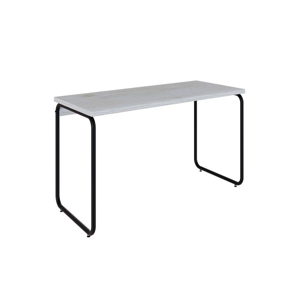 Escrivaninha Round Snow e Preta 120 cm