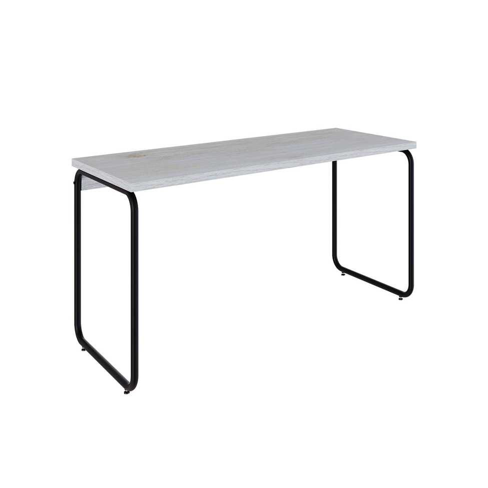 Escrivaninha Round Snow e Preta 135 cm