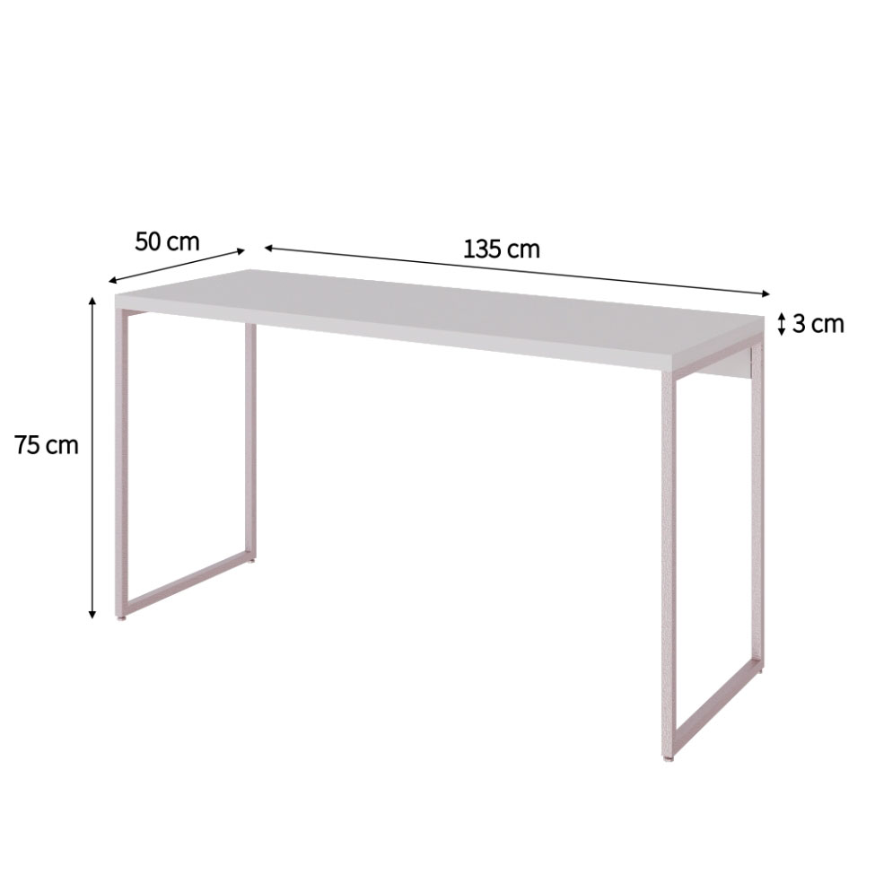 Escrivaninha Studio Branca 135 cm