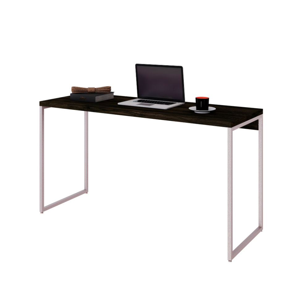 Escrivaninha Studio Carvalho Dark e Branca 135 cm