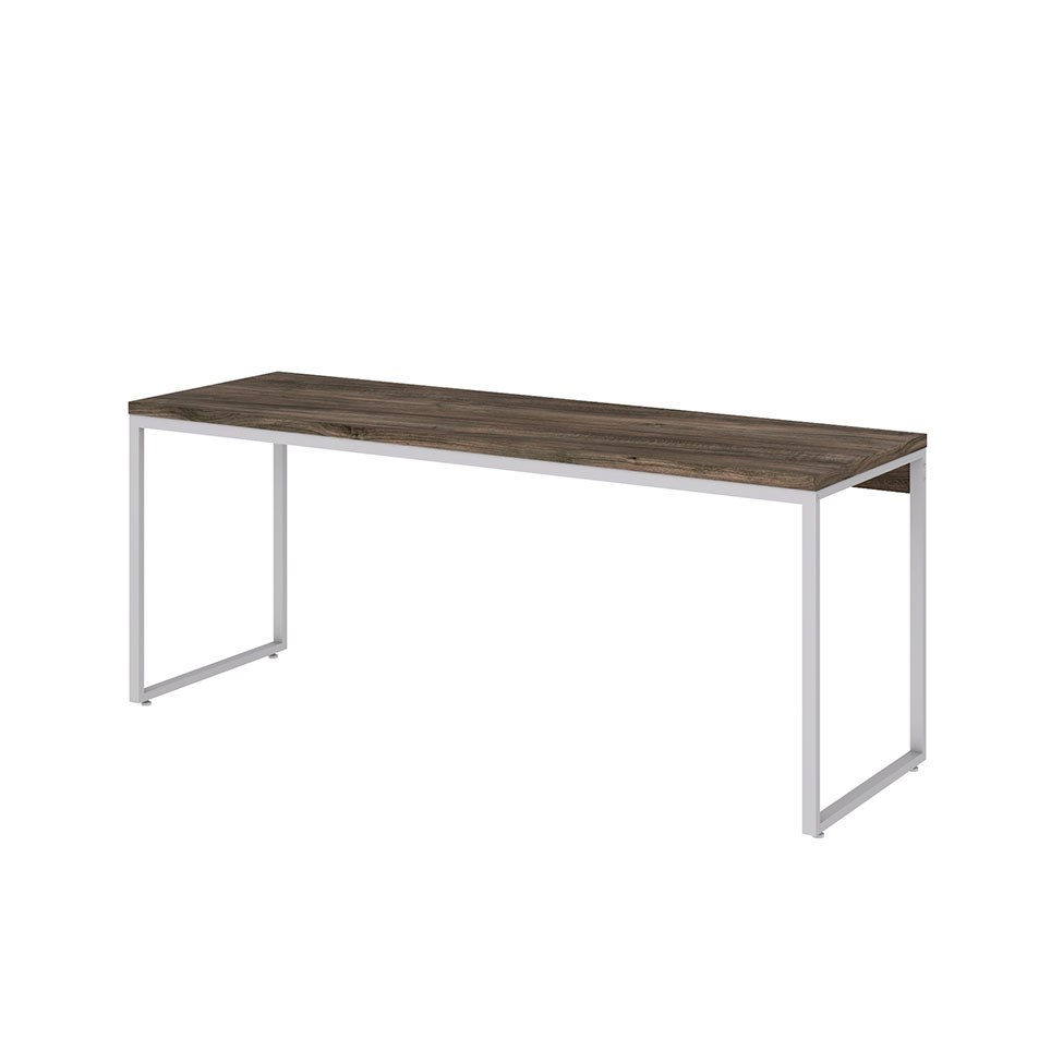 Escrivaninha Studio Carvalho Dark e Branca 180 cm