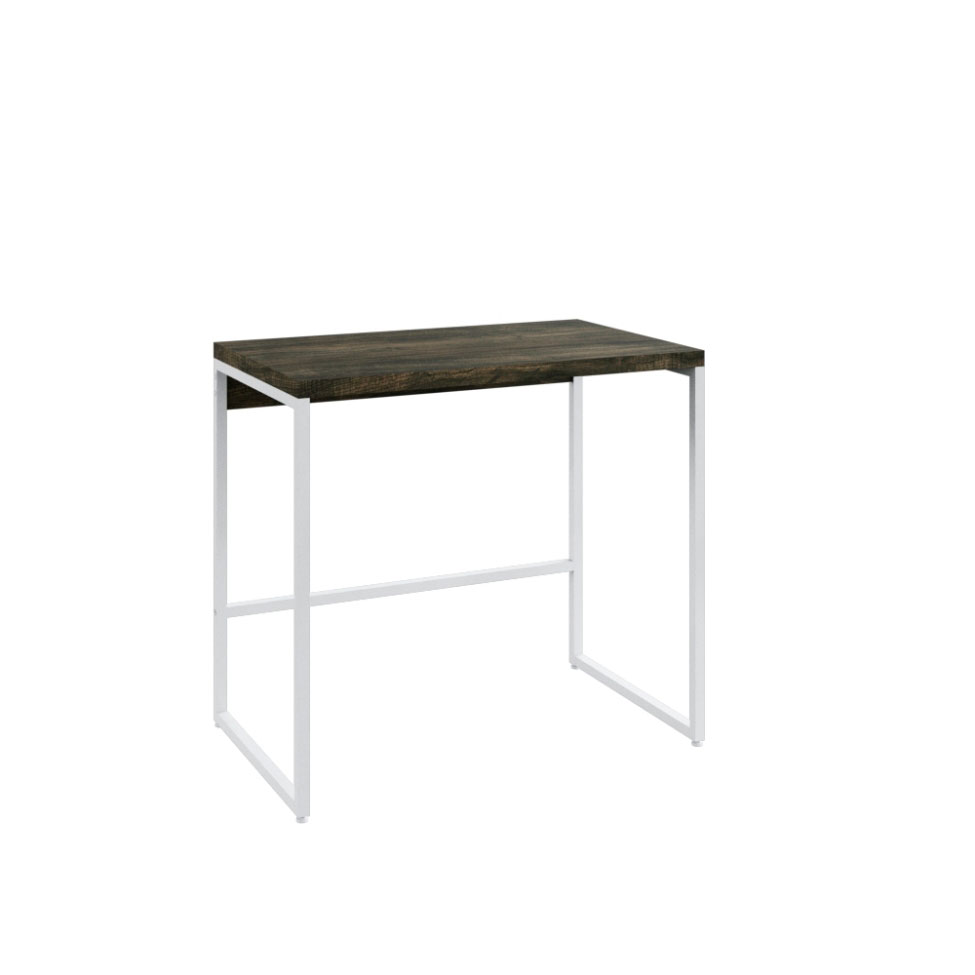 Escrivaninha Studio Carvalho Dark e Branca 80 cm