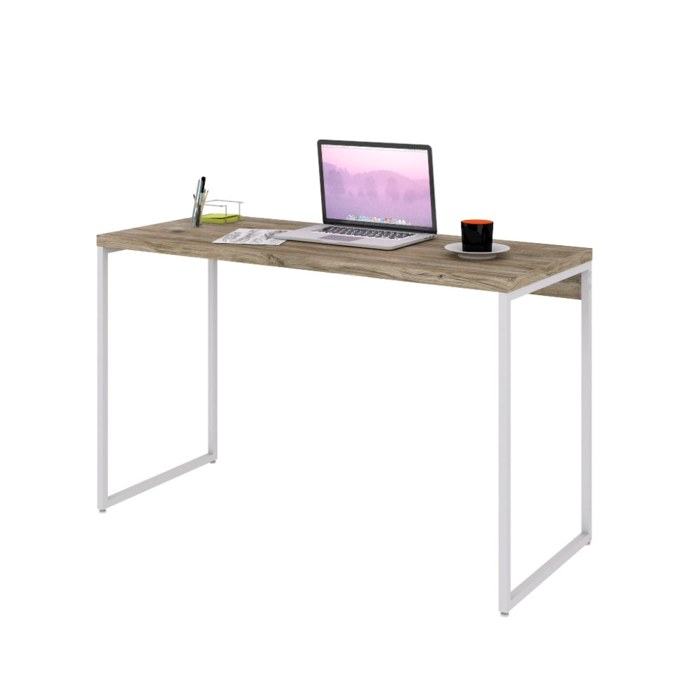 Escrivaninha Studio Carvalho e Branca 120 cm