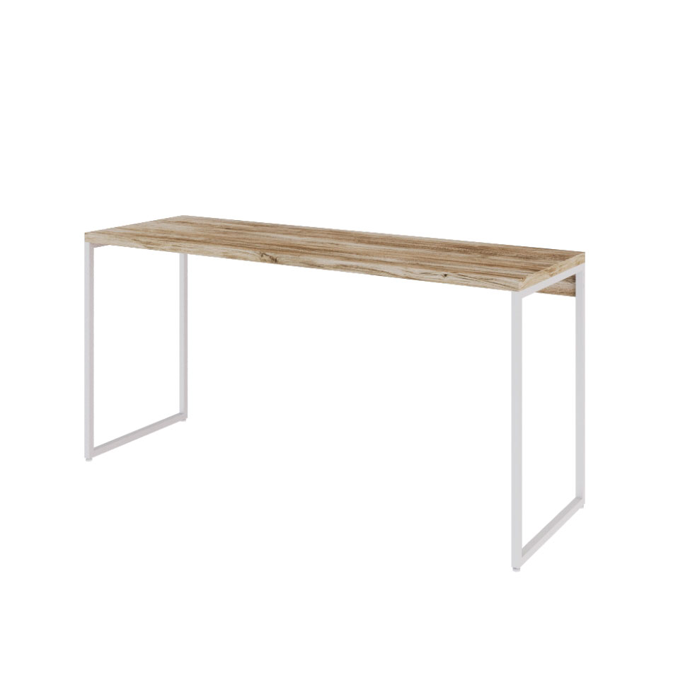 Escrivaninha Studio Carvalho e Branca 150 cm