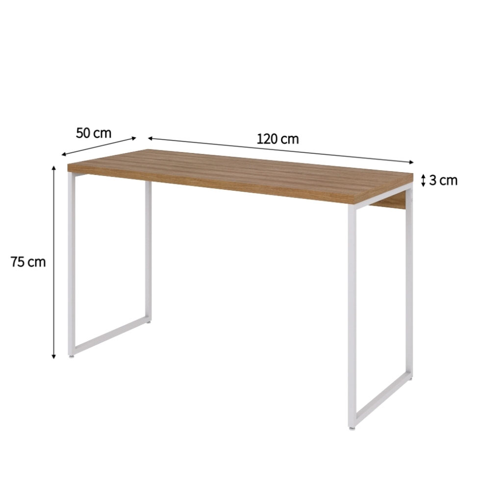 Escrivaninha Studio Mel e Branca 120 cm