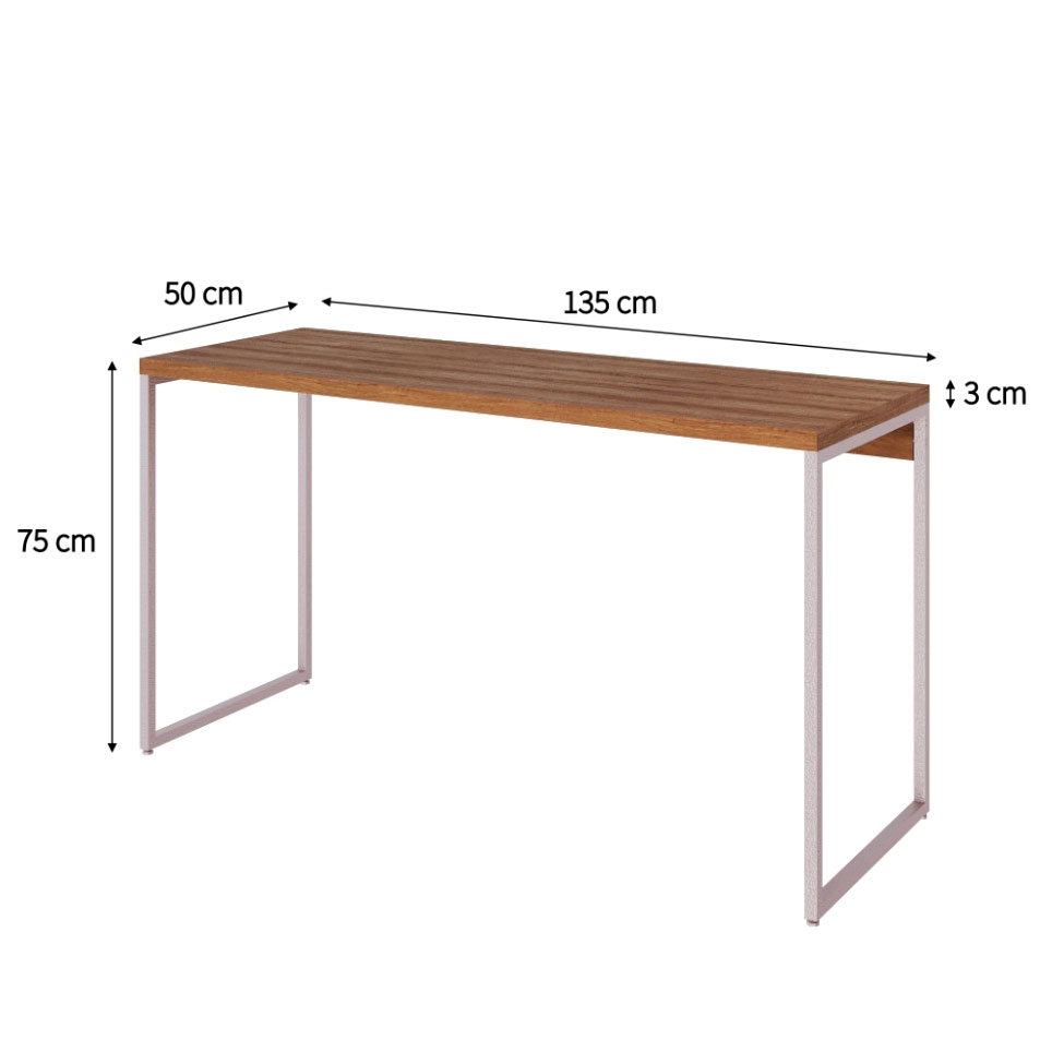 Escrivaninha Studio Mel e Branca 135 cm
