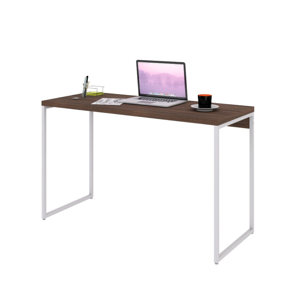 Escrivaninha Studio Nogal e Branca 120 cm