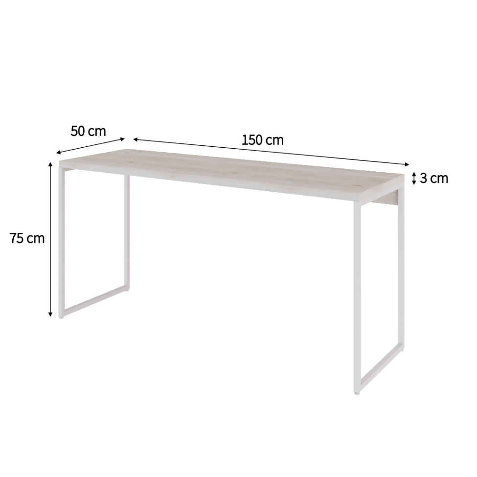 Escrivaninha Studio Snow e Branca 150 cm