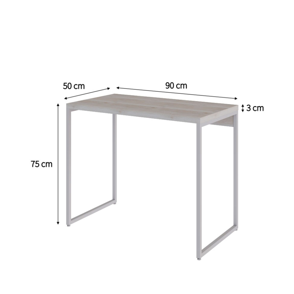 Escrivaninha Studio Snow e Branca 90 cm