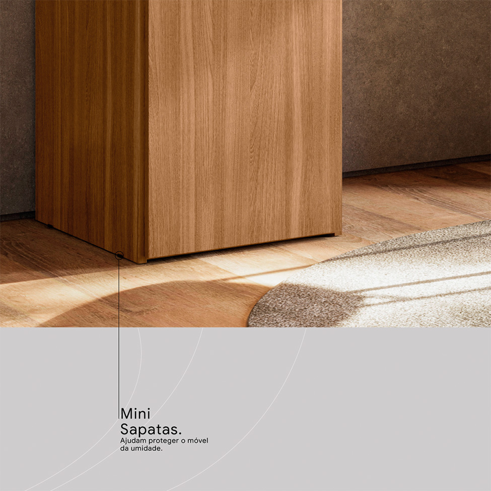 Escrivaninha Vitoria 1 Porta 1 Gavetas Amêndola