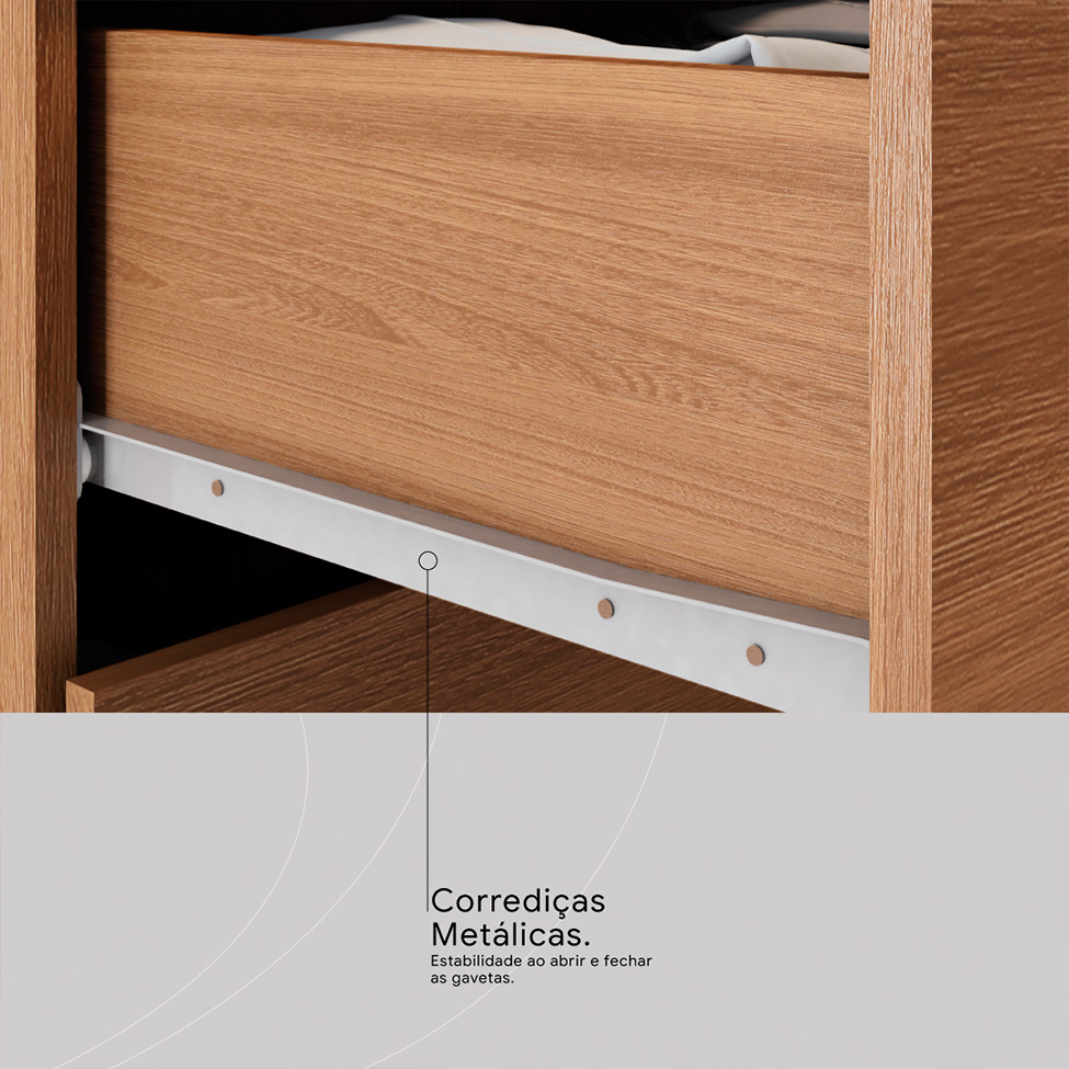 Escrivaninha Vitoria 1 Porta 1 Gavetas Amêndola