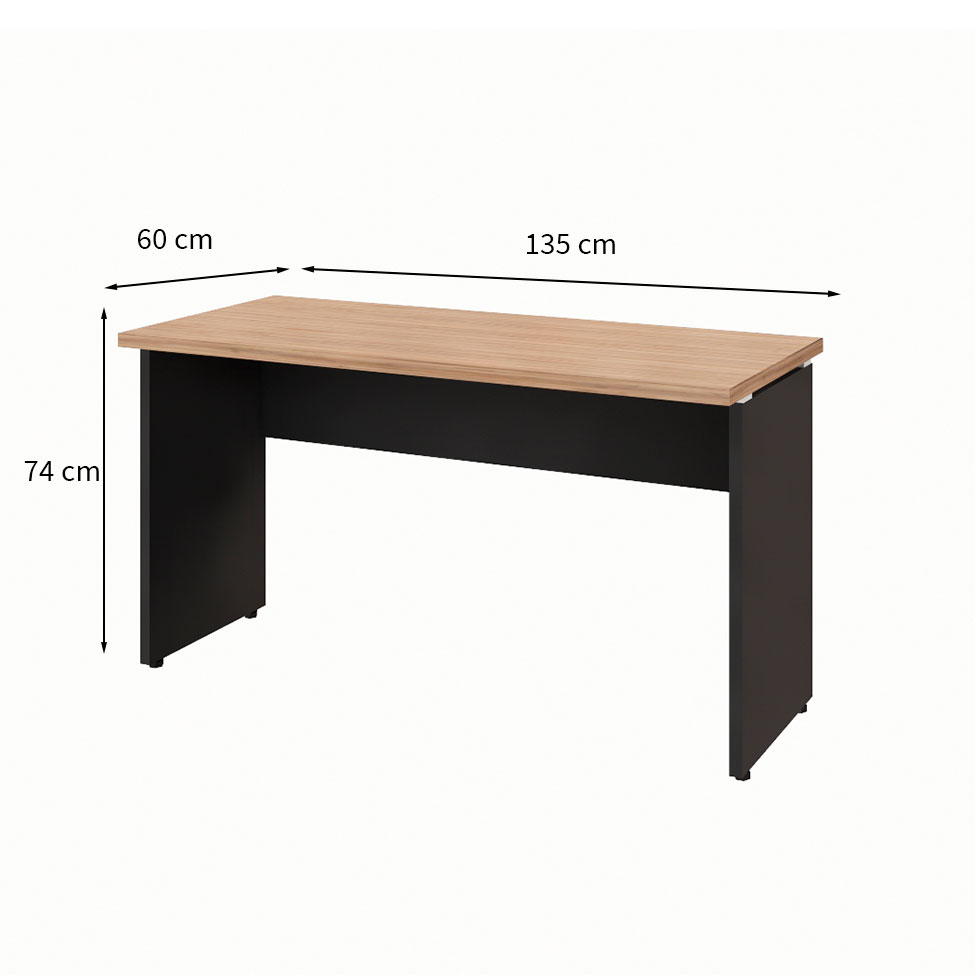 Escrivaninha Yaris Ameixa e Preta 135 cm