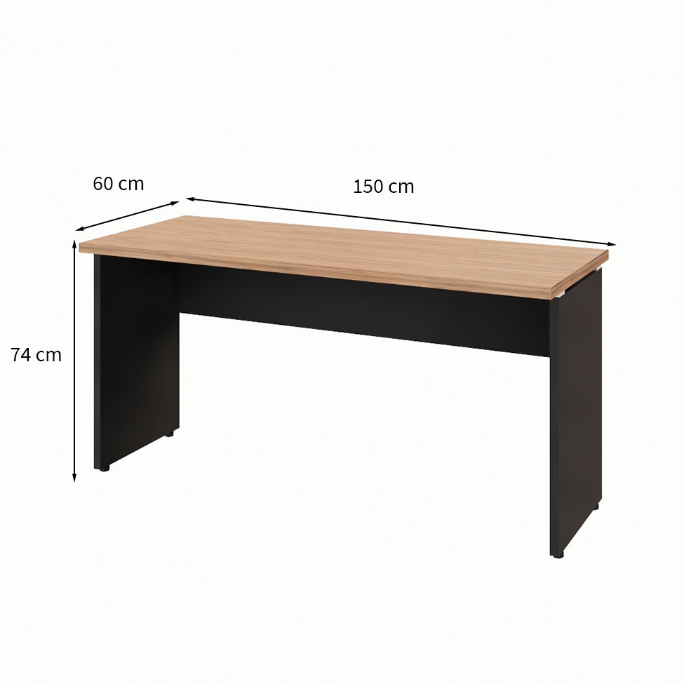 Escrivaninha Yaris Ameixa e Preta 150 cm