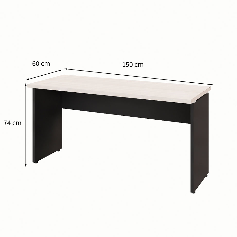 Escrivaninha Yaris Carvalho Berlin e Preta 150 cm