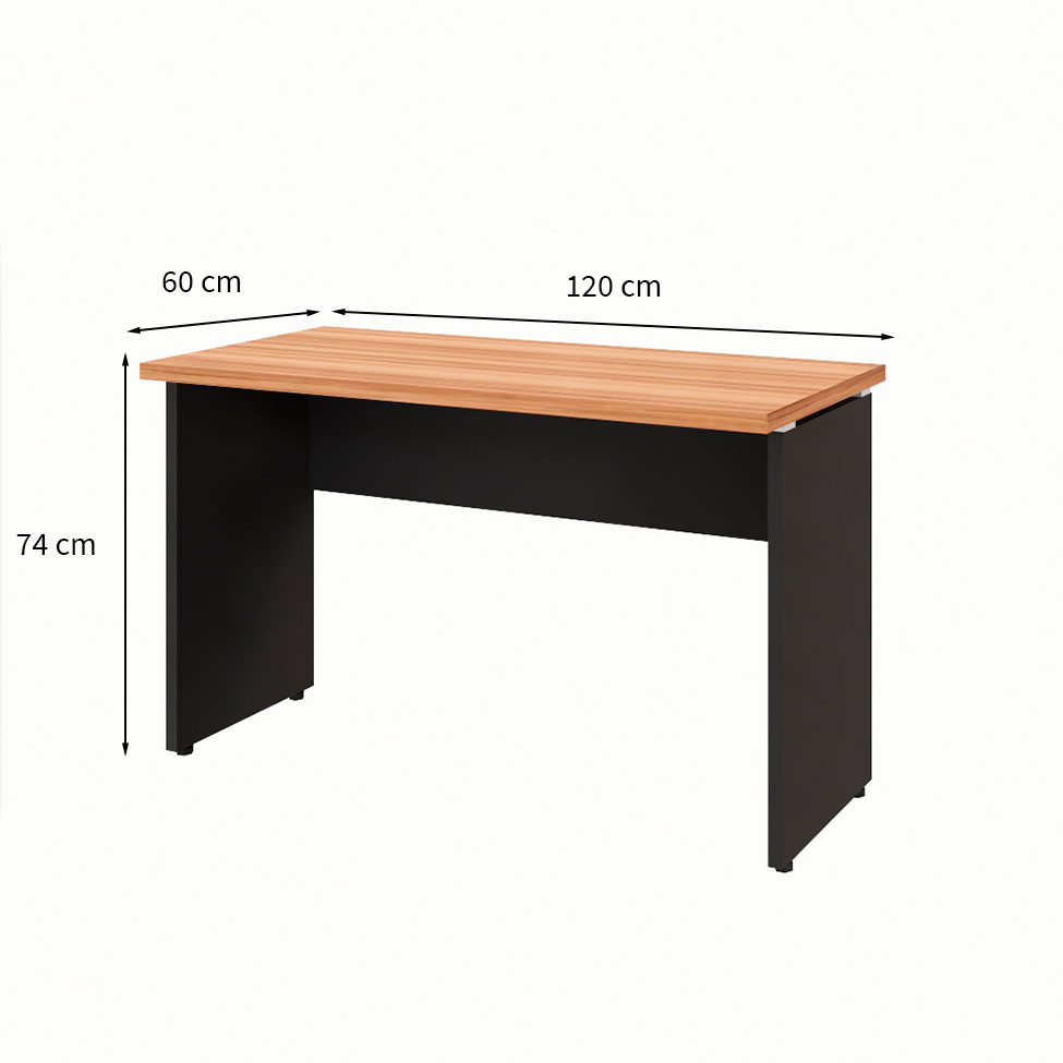 Escrivaninha Yaris Nogal Sevilha e Preta 120 cm