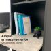 Escrivaninha com Estante Fusion 1 GV Preta e Concreto