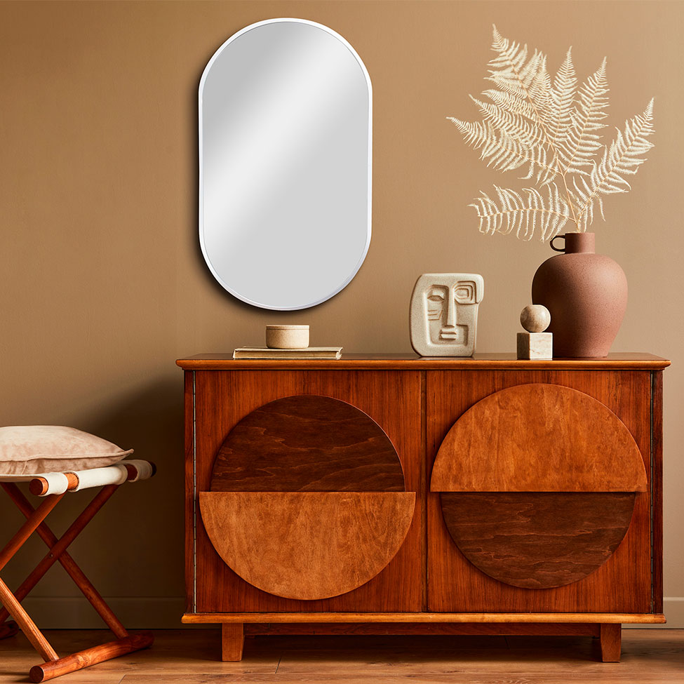 Espelho Decorativo Capsula Jasmin 40X70 cm Prata