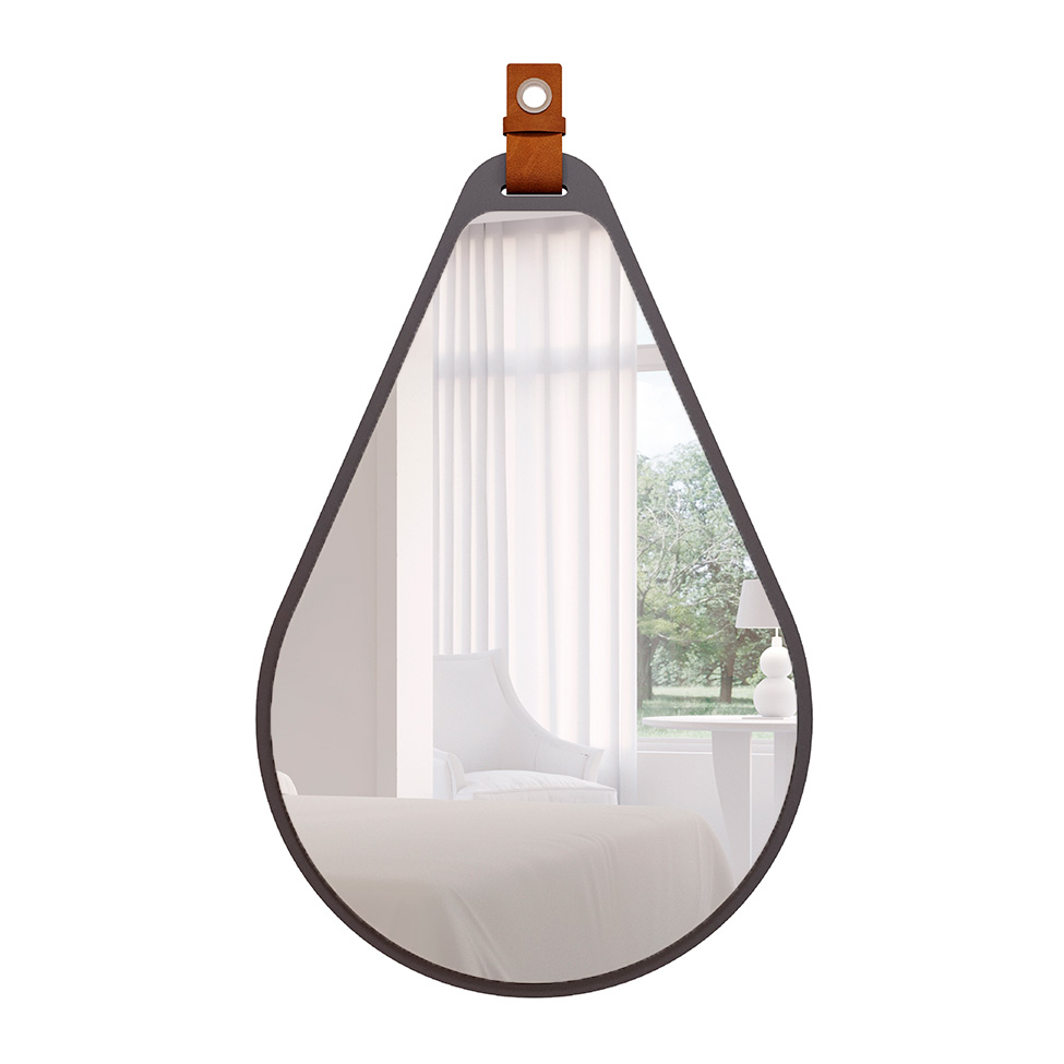 Espelho Decorativo Gota 50x76cm Titanium