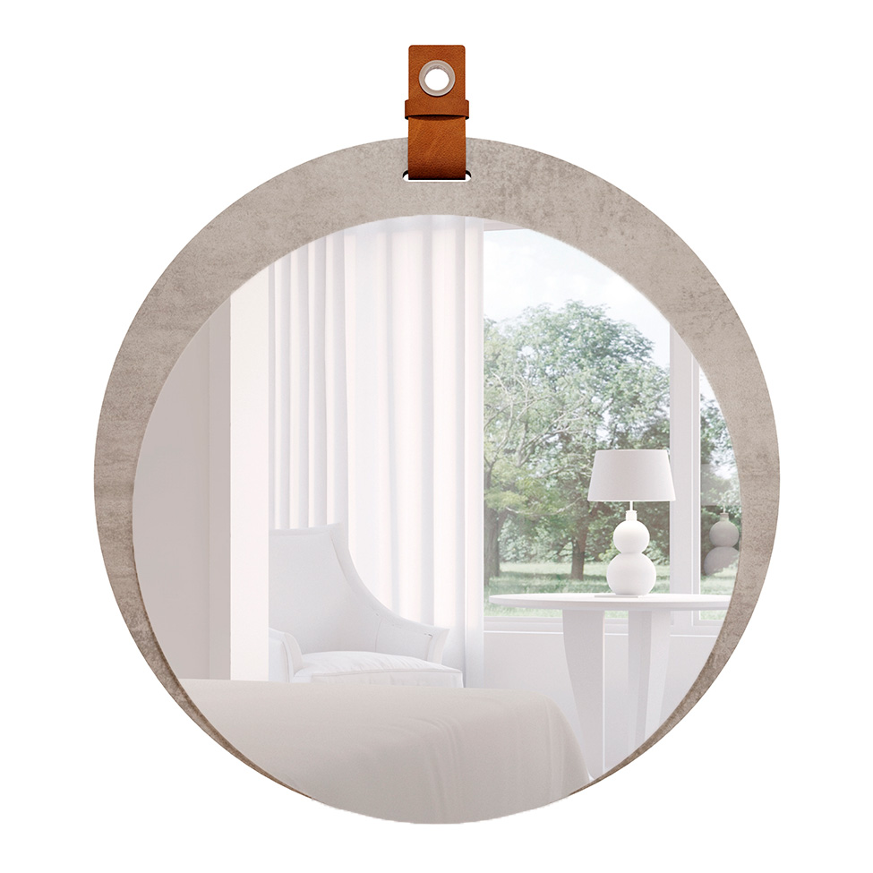 Espelho Decorativo Lua 60x60cm Cimento