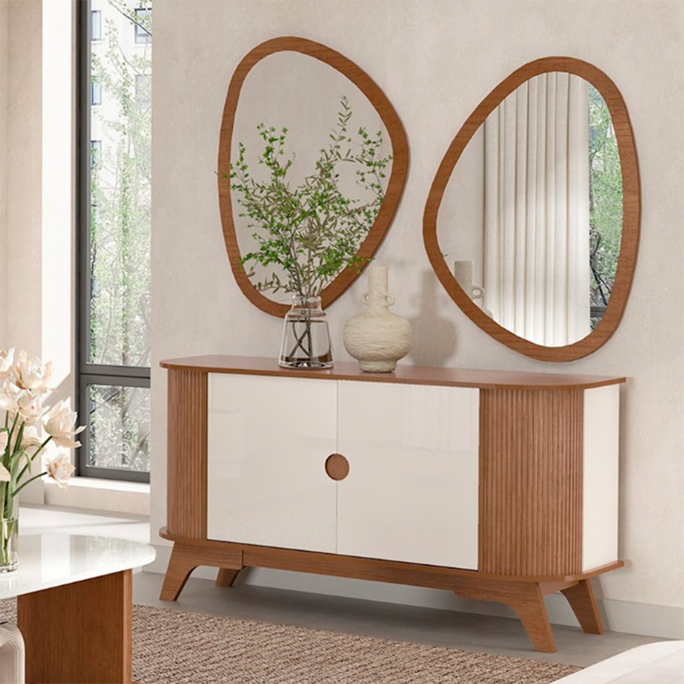 Espelho Decorativo Orgânico Deco Cinamomo