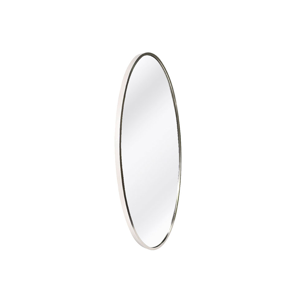 Espelho Decorativo Oval Jasmin 40X70 cm Prata