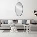 Espelho Decorativo Oval Jasmin 40X70 cm Preto