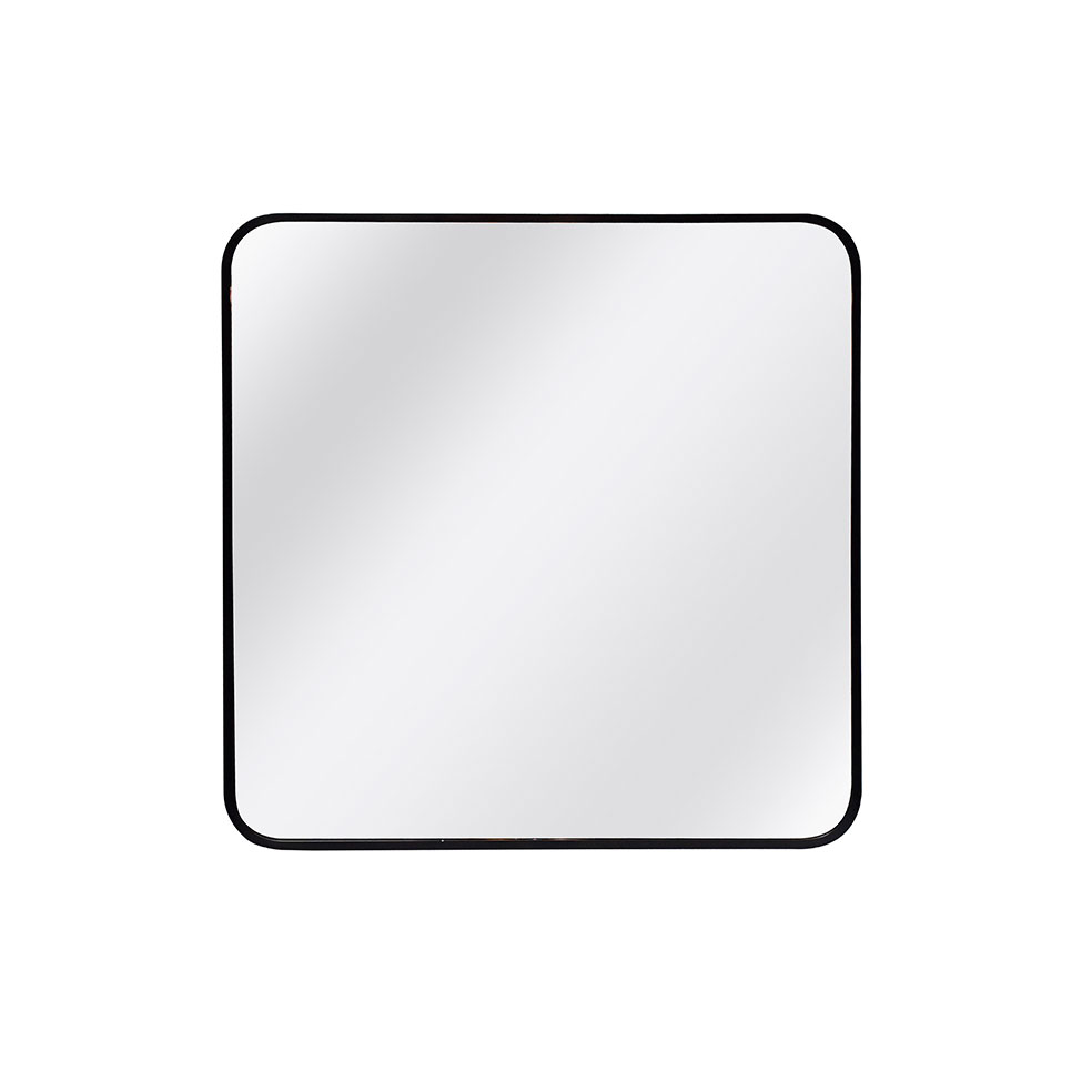 Espelho Decorativo Quadrado Jasmin 60X60 cm Preto