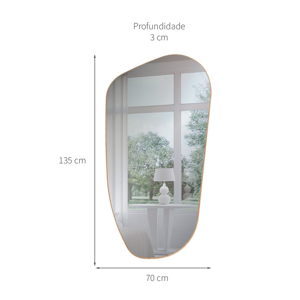 Espelho Decorativo Taven (70x135cm) Freijó