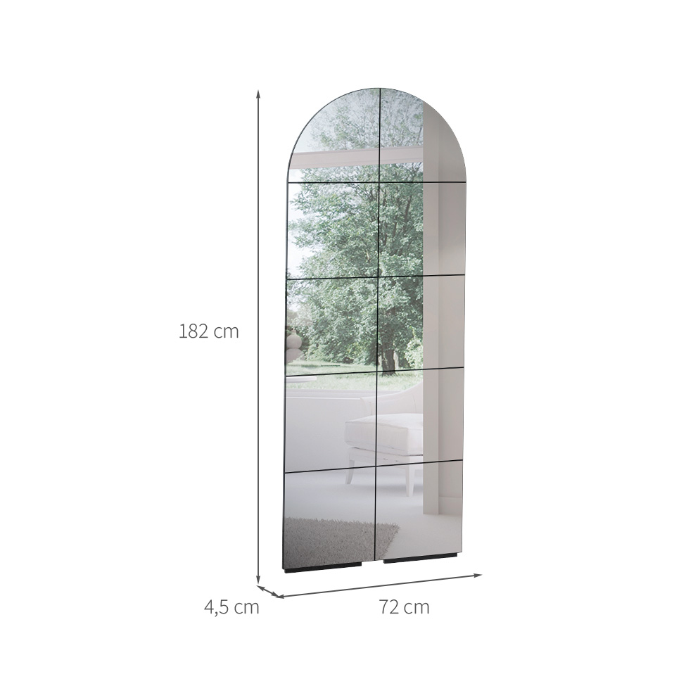 Espelho Decorativo Viane (72x182cm) Preto