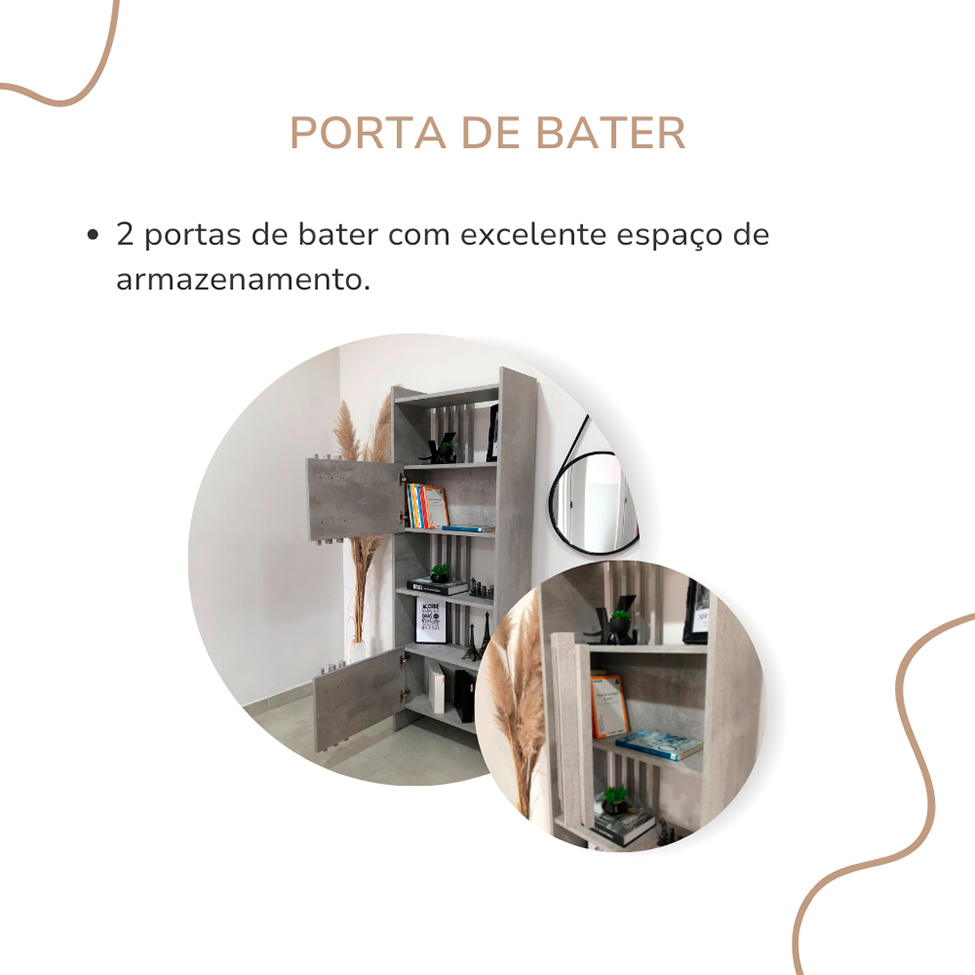 Estante Arbos 2 PT Cinza
