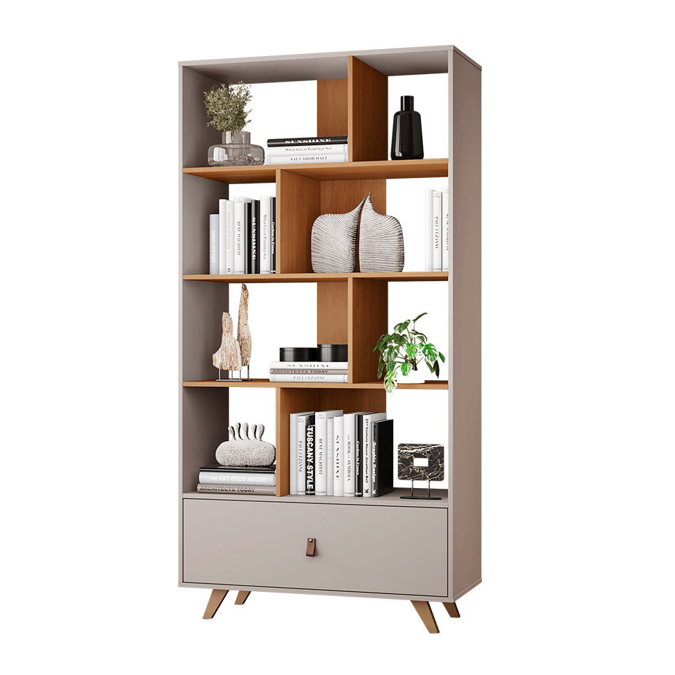 Estante Giga 1 GV Off White e Cinamomo