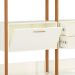 Estante Helen 100% MDF 1 Porta 2 Gavetas Off White e Freijó