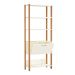 Estante Helen 100% MDF 1 Porta Off White e Freijó