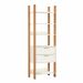 Estante Helen 100% MDF 2 Gavetas Off White e Freijó