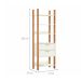 Estante Helen 100% MDF 2 Gavetas Off White e Freijó