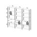 Estante Helen 100% MDF 2 Portas 2 Gavetas Off White e Freijó